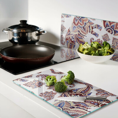 Tábua para corte Motivo Paisley com flores