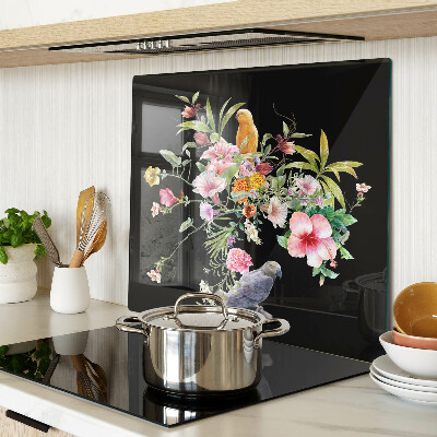 Tábua para cozinha Flores e pássaros