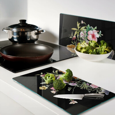 Tábua para cozinha Flores e pássaros