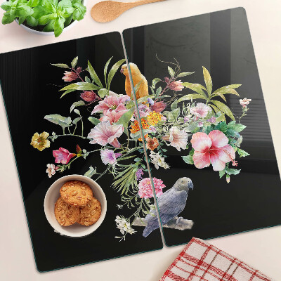 Tábua para cozinha Flores e pássaros