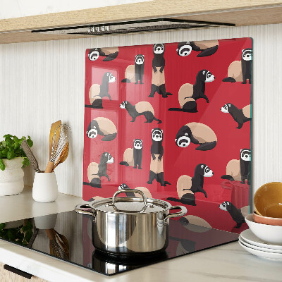 Tábua para cozinha Furões em um fundo vermelho