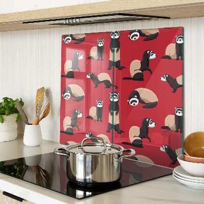 Tábua para cozinha Furões em um fundo vermelho