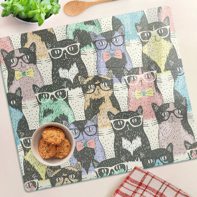 Tábua para cozinha Gatos com óculos