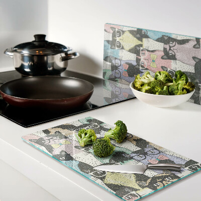 Tábua para cozinha Gatos com óculos