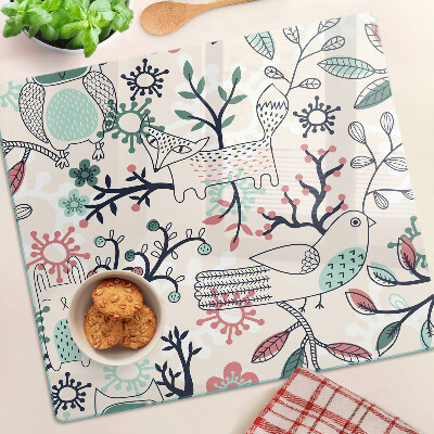 Tábua para corte Motivo de fauna e flora florestal