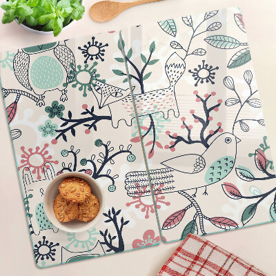 Tábua para corte Motivo de fauna e flora florestal