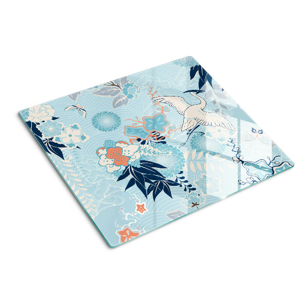 Tábua para cozinha Flores e pássaros em estilo oriental