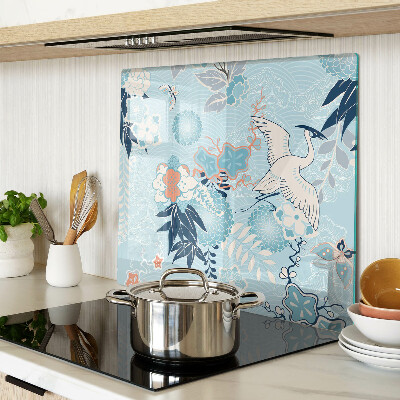 Tábua para cozinha Flores e pássaros em estilo oriental