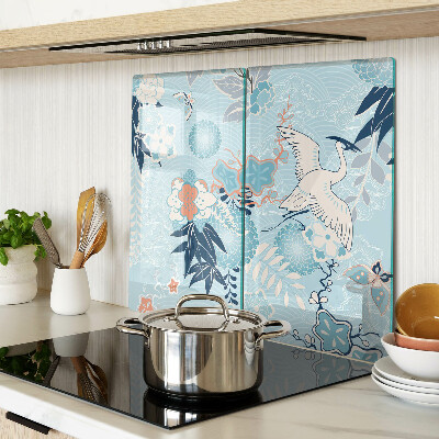 Tábua para cozinha Flores e pássaros em estilo oriental