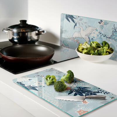 Tábua para cozinha Flores e pássaros em estilo oriental