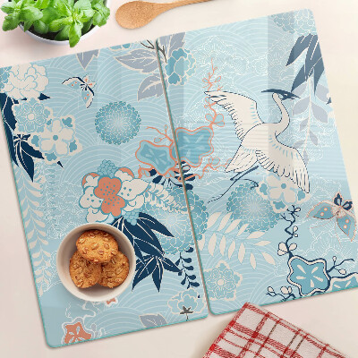 Tábua para cozinha Flores e pássaros em estilo oriental