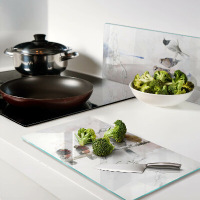 Tábua para cozinha Pássaros em um galho