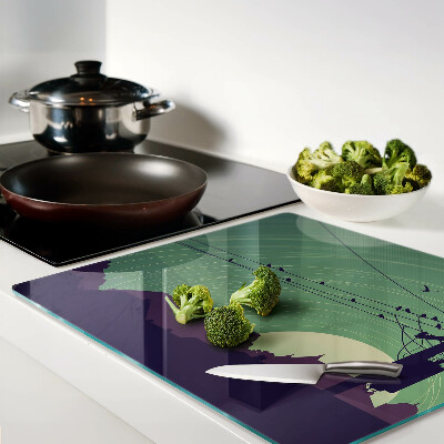 Tábua para corte Pássaros em fios elétricos