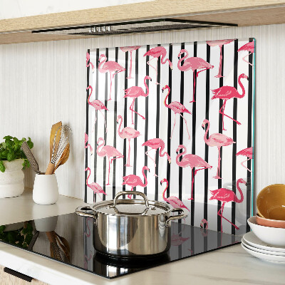 Tábua para cozinha Flamingos em listras
