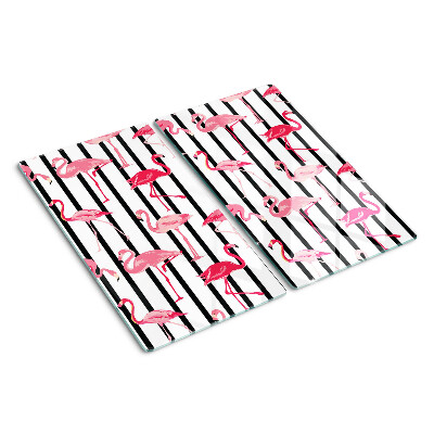 Tábua para cozinha Flamingos em listras