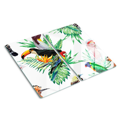 Tábua para corte Pássaros e folhas tropicais