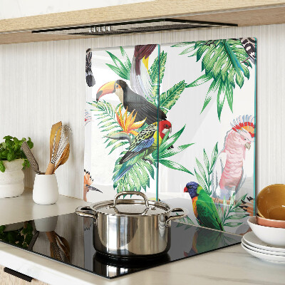 Tábua para corte Pássaros e folhas tropicais