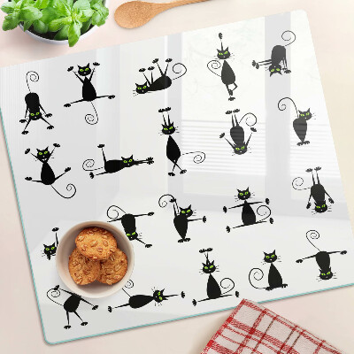 Tábua para cozinha Gatos pretos com olhos verdes