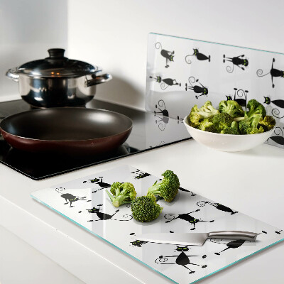 Tábua para cozinha Gatos pretos com olhos verdes