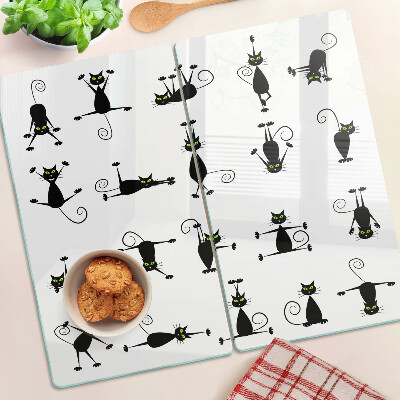 Tábua para cozinha Gatos pretos com olhos verdes