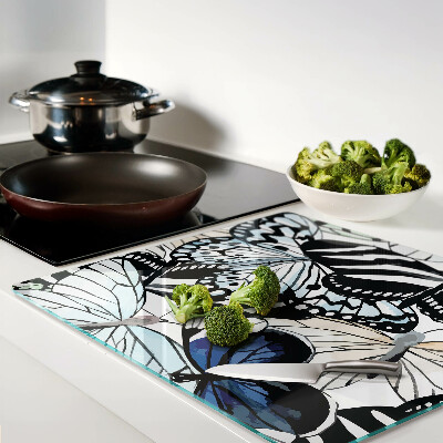 Tábua para corte Motivo de borboleta em várias cores