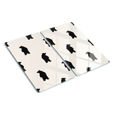 Tábua para corte Silhuetas de ursos