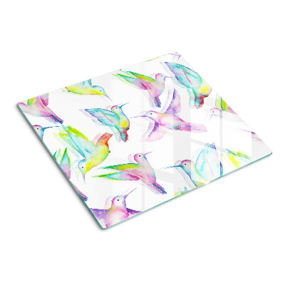 Tábua para cozinha Beija-flores em estilo aquarela