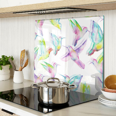 Tábua para cozinha Beija-flores em estilo aquarela