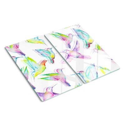 Tábua para cozinha Beija-flores em estilo aquarela