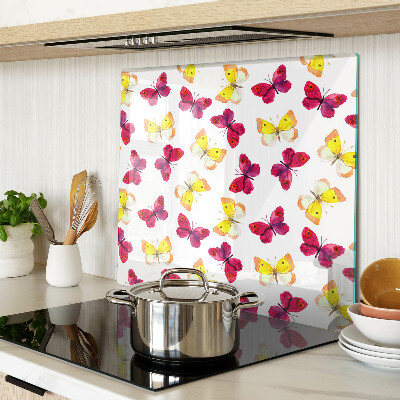Tábua para cozinha Motivo de borboleta em cores de primavera