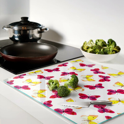 Tábua para cozinha Motivo de borboleta em cores de primavera