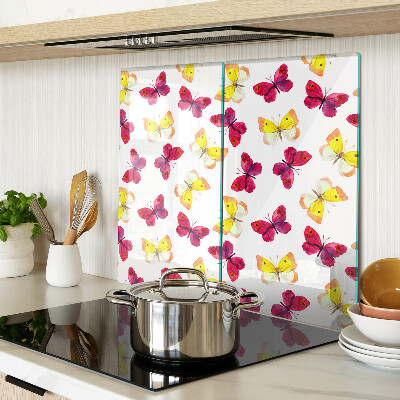 Tábua para cozinha Motivo de borboleta em cores de primavera