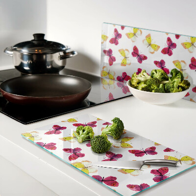 Tábua para cozinha Motivo de borboleta em cores de primavera