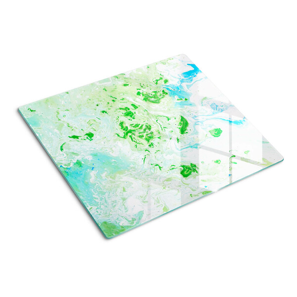 Tábua para corte Redemoinhos abstratos em verde e azul