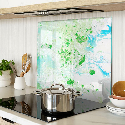 Tábua para corte Redemoinhos abstratos em verde e azul