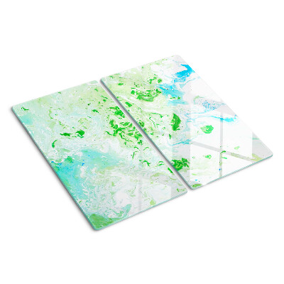 Tábua para corte Redemoinhos abstratos em verde e azul