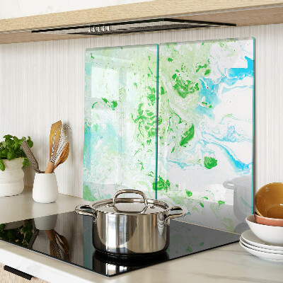 Tábua para corte Redemoinhos abstratos em verde e azul