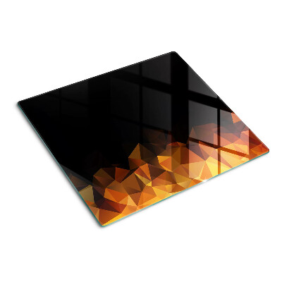 Tábua para cozinha Fogueira acesa em estilo geométrico