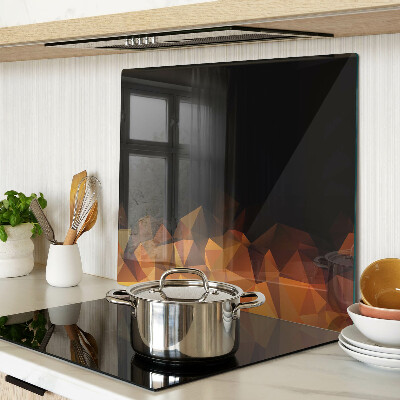 Tábua para cozinha Fogueira acesa em estilo geométrico