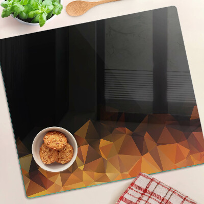 Tábua para cozinha Fogueira acesa em estilo geométrico