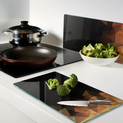 Tábua para cozinha Fogueira acesa em estilo geométrico