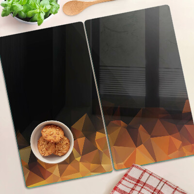 Tábua para cozinha Fogueira acesa em estilo geométrico