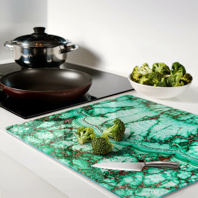 Tábua para cozinha Mármore em tons de verde