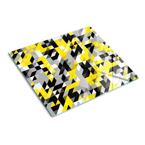 Tábua para cozinha Geometria em tons de amarelo e preto