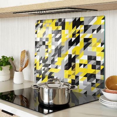 Tábua para cozinha Geometria em tons de amarelo e preto