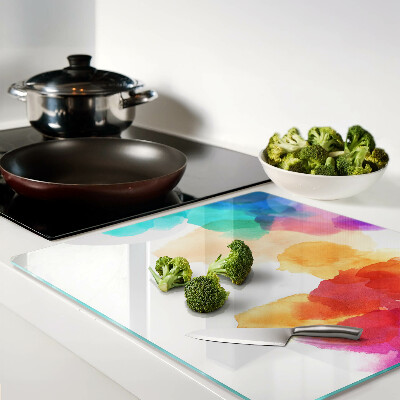 Tábua para cozinha Manchas coloridas de aquarela