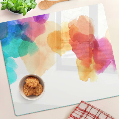 Tábua para cozinha Manchas coloridas de aquarela
