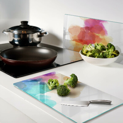 Tábua para cozinha Manchas coloridas de aquarela