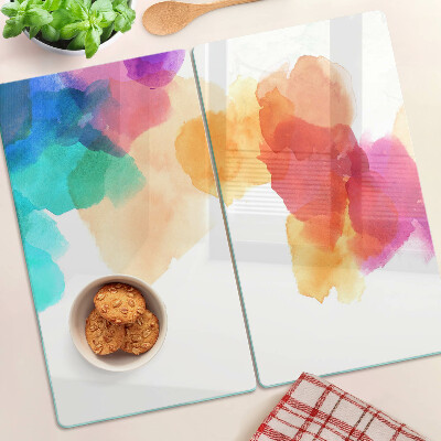 Tábua para cozinha Manchas coloridas de aquarela