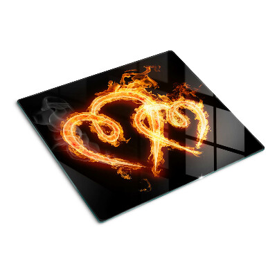 Tábua para cozinha Coração em chamas